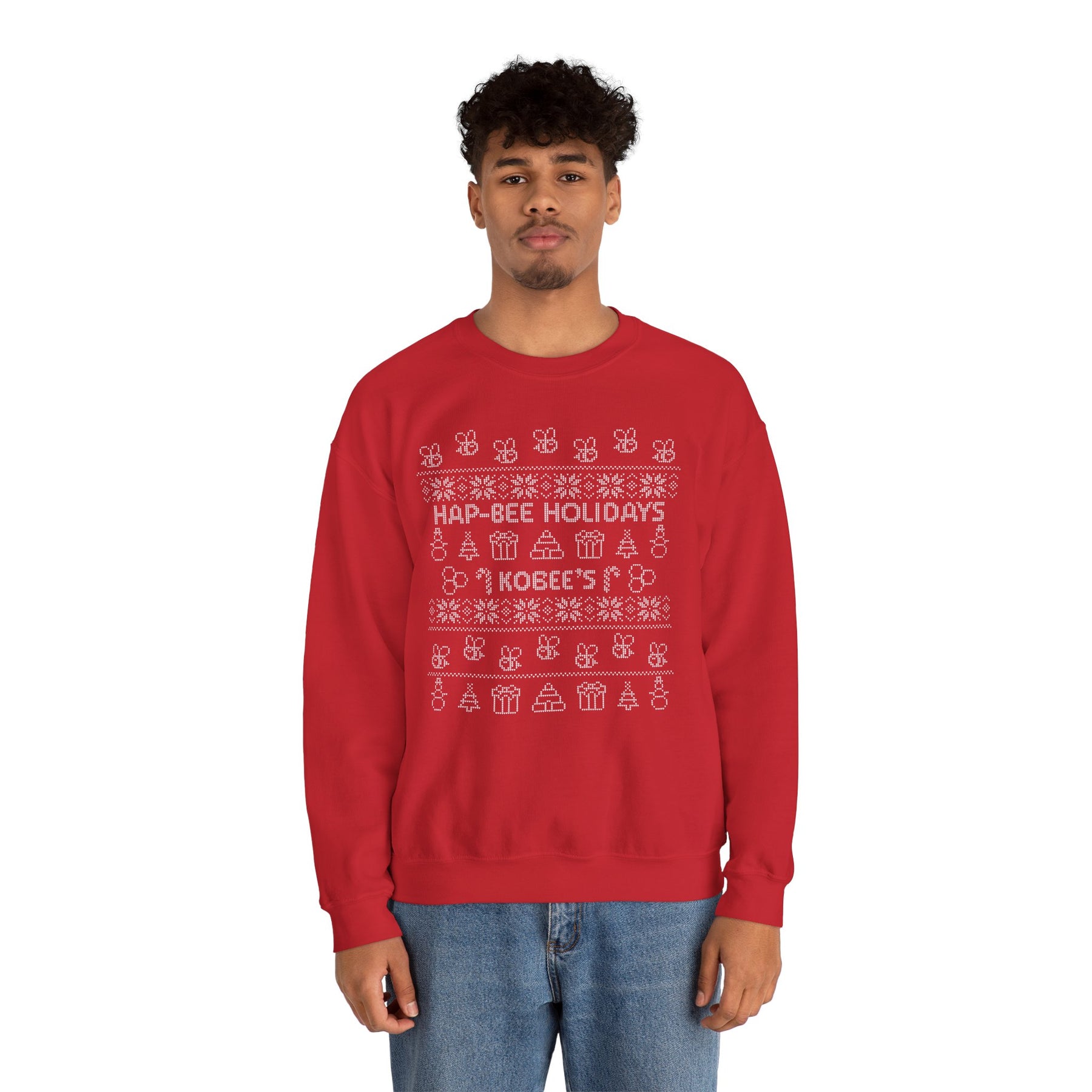 Unisex KOBEE'S - Festive Hap-Bee Holidays Crewneck Sweatshirt
