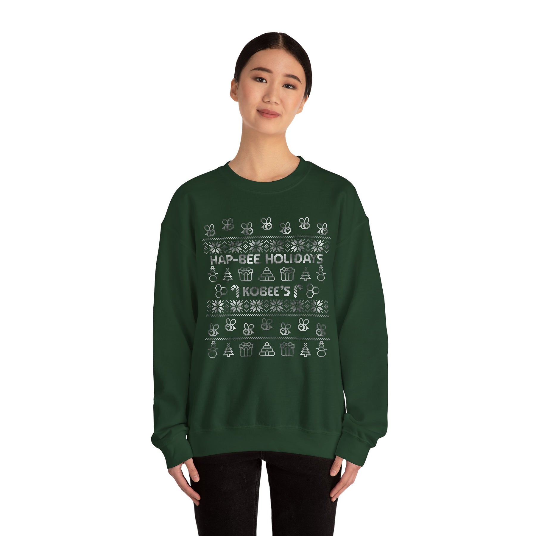 Unisex KOBEE'S - Festive Hap-Bee Holidays Crewneck Sweatshirt