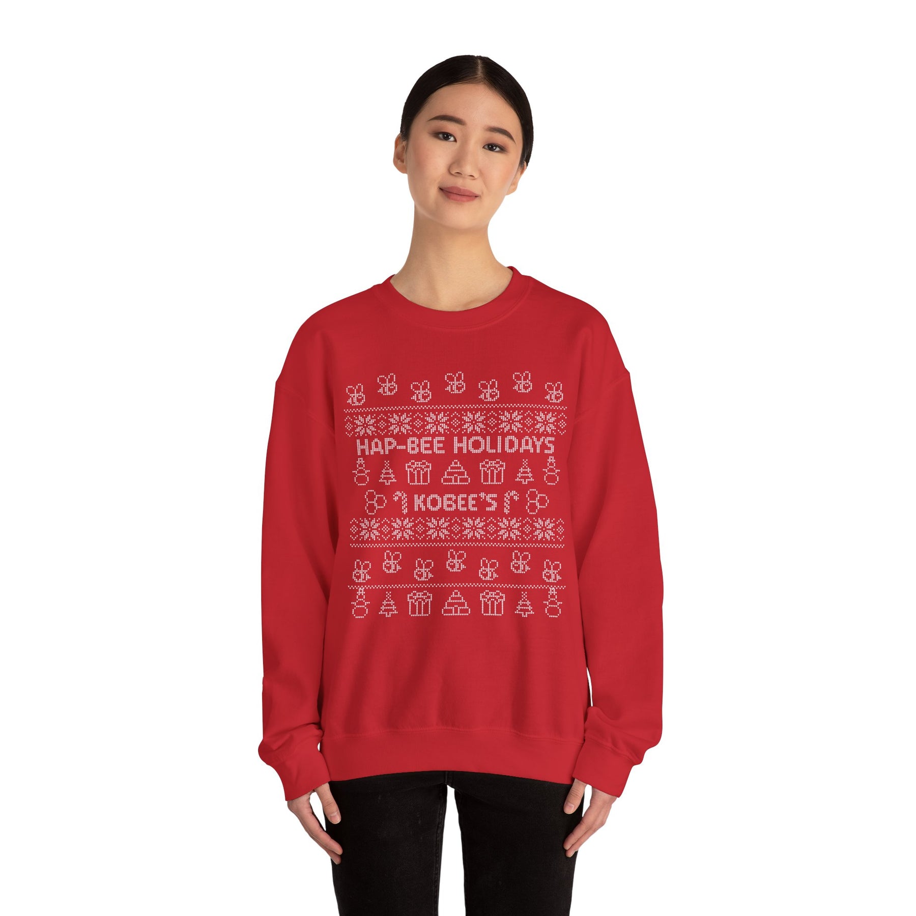 Unisex KOBEE'S - Festive Hap-Bee Holidays Crewneck Sweatshirt